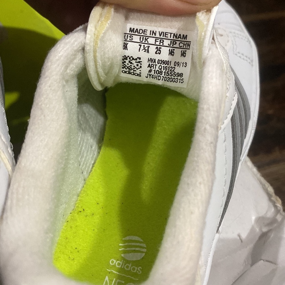 Adidas Neo Toddler White Shoes size 8 - Picture 9 of 10